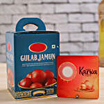 Happy Karwa Chauth Table Top With Gulab Jamun