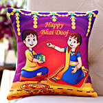 Cute Animated Bhai Dooj Cushion
