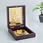 24 Carat Gold Foil Ganesha Pooja Box