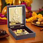 24 Carat Gold Foil Ganesha Pooja Box