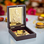 24 Carat Gold Foil Ganesha Pooja Box