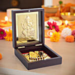 24 Carat Gold Foil Ganesha Pooja Box