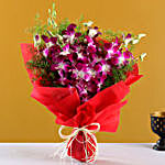 6 Purple Orchids Bouquet