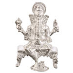 Sterling Silver Ganesha Idol Statue