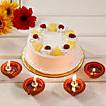 Clay Diyas Creamy Pineapple Cake Half Kg