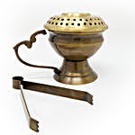Benaras Style Brass Dhuna With Tongs
