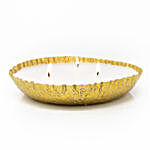 Gold Benaras Urli Style Candle