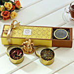 Ganesha Idol & Tea Heaven Assorted Tea Gift Set of 3