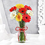 Mixed Brilliance Gerbera Vase