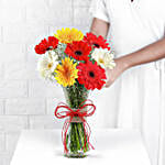 Mixed Brilliance Gerbera Vase