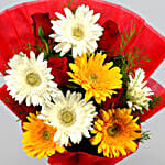 Mixed Elegance Gerberas Bouquet