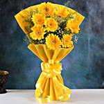 Yellow Mystique Gerbera Bouquet