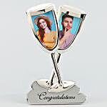 Personalised Metallic Champagne Glass Photo Frame