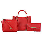 Bagsy Malone Red Tote Bags Combo of 3