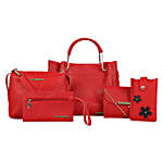 Bagsy Malone Red Tote Bags Combo of 5