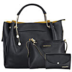 Bagsy Malone Women's Tote Combo Bag- Black