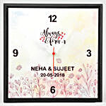 Personalised Blissfully Always Forever Wall Clock