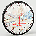 Memories Of First Snow Personalised Wall Clock