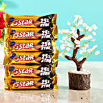 Rose Quartz Wish Tree & Cadbury 5 Star