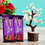 Rose Quartz Wish Tree & Cadbury Fruit N Nut