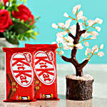 Rose Quartz Wish Tree & Kitkat