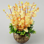 Artificial Blooming Yellow Huckleberry Vase
