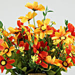 Artificial Orange Daisies Floral Arrangement