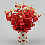 Artificial Red Huckleberry Floral Vase