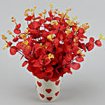 Artificial Red Huckleberry Floral Vase