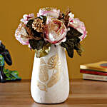 Classy Artificial Peonies Vase