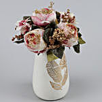 Classy Artificial Peonies Vase