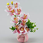 Pink Elegance Artificial Iris Vase
