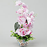 Pink Elegance Artificial Orchid Vase