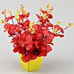 Red Artificial Huckleberry Floral Vase