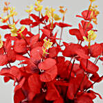 Red Artificial Huckleberry Floral Vase
