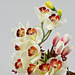 Striking Artificial Iris & Tulips Vase