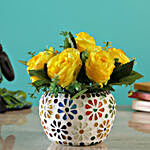 Yellow Roses Artificial Floral Arrangement