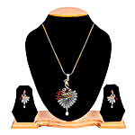 Personalised Peacock Pendant Jewellery Set