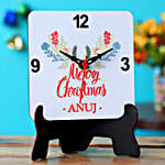 Christmas Blossoms Personalised Table Clock