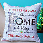 Holidays Bliss Personalised Sequin Cushion