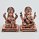 Copper Finish Lakshmi Ganesha Idol Set