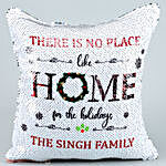 Personalised Xmas Special Sequin Cushion 5 Star