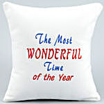 Wonderful Time Embroidered Cushion