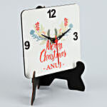 Personalised Merry Xmas Table Clock Amethyst Wish Tree