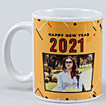 Personalised 2020 New Year Yellow Mug