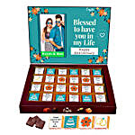 Happy Anniversary Personalised Chocolates Gift For Hubby