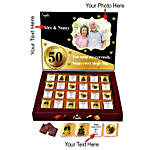 Personalised 50th Anniversary Chocolate Box