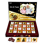 Personalised 50th Anniversary Chocolate Box