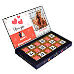 Personalised Anniversary Chocolate Box For Her 18 Pcs