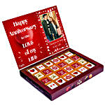 Personalised Anniversary Chocolate Box For Her 24 Pcs